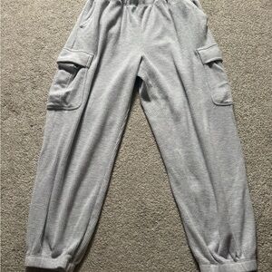 Gray Cargo Jogger Pants